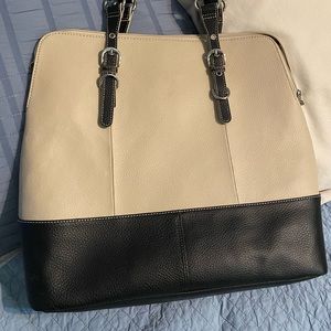 Large leather tote